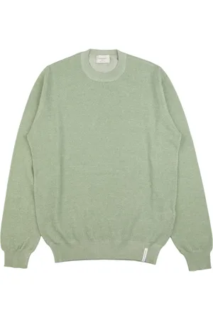 BROOKSFIELD Strik, Herre, Grøn, XL, Uld, Risstrik Rund Hals Sweater
