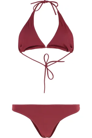 Lido Badetøj, Dame, Rød, S, Uld, Trekantet Bh Bikini i Cinquantacinque Stil