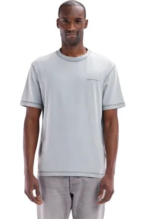 Eden Park Top, Herre, Grå, L, Bomuld, Mellemsgy grå bomulds T-shirt med overfarvet afslappet pasform