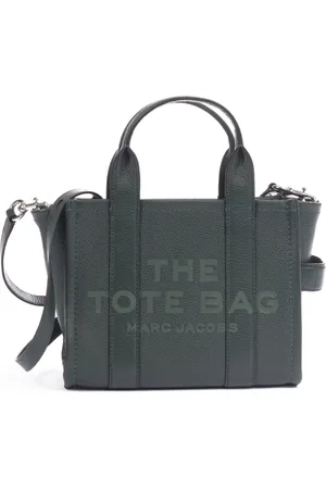 Marc Jacobs Taske, Dame, Grøn, ONE SIZE, Læder, Ikonisk Lille Læder Tote Taske i Mørkegrøn