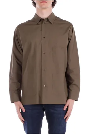 John Richmond Skjorte, Herre, Grøn, L, Bomuld, Militærstil Skjorter