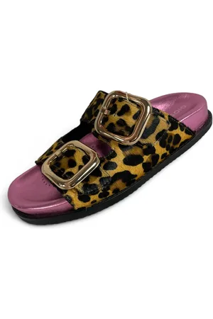 Gioseppo Sko, Dame, Flerfarvet, 38 EU, Uld, Sandaler med dyreprint og justerbare remme