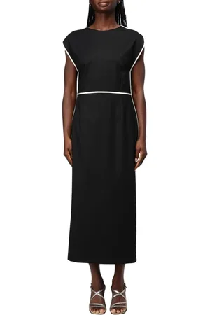 HUGO BOSS Kjole, Dame, Sort, S, Uld, Elegant Sort Boss Kjole
