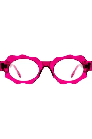 KUBORAUM Tilbehør, Dame, Lyserød, ONE SIZE, Fuchsia Oval Briller Klar Linse