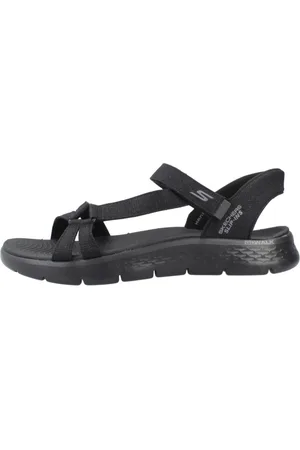 Skechers Sko, Dame, Sort, 37 EU, Flex Sandaler til gåkomfort