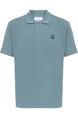 Maison Kitsuné Top, Herre, Blå, S, Bomuld, Blå Bomuld Komfort Polo Skjorte