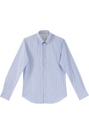 Paul Smith Skjorte, Herre, Blå, L, Bomuld, Slim Fit Multistripe Langærmet Skjorte
