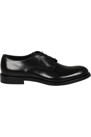 Corvari Sko, Herre, Sort, 43 EU, Læder, Semi-Shiny Leather Lace-Up Sko