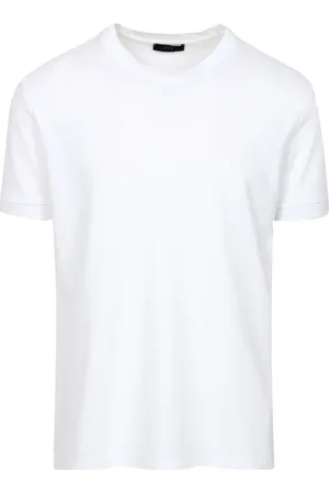 FAY Top, Herre, Hvid, 2XL, Bomuld, Bomuld Pique Mønster Kortærmet Skjorte