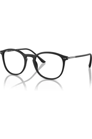 Giorgio Armani Tilbehør, Herre, Sort, 50 MM, Uld, Phantos Acetat Solbriller med Justerbar Pasform