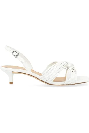 Michael Kors Sko, Dame, Hvid, 38 1/2 EU, Hvid Kitten Sandal Alessia Stil