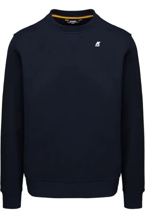 K-Way Sweathshirts & Hoodies, Herre, Blå, L, Bomuld, Blå Crew Neck Sweater