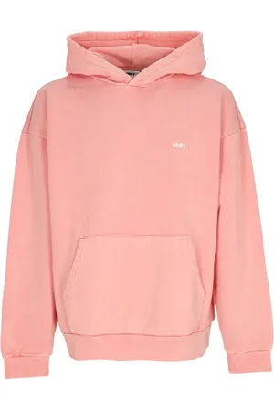 Obey Sweathshirts & Hoodies, Herre, Lyserød, S, Bomuld, Letvægts hættetrøje Pigment Shell