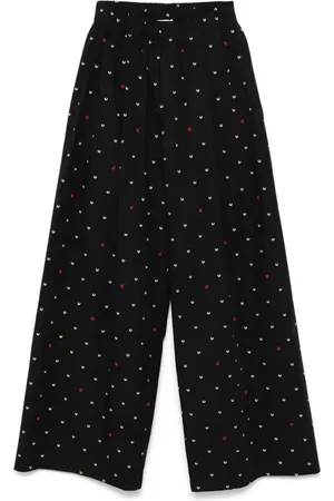 ALYSI Bukser, Dame, Sort, 2XS, Bomuld, Trykte Poplin Gym Bukser
