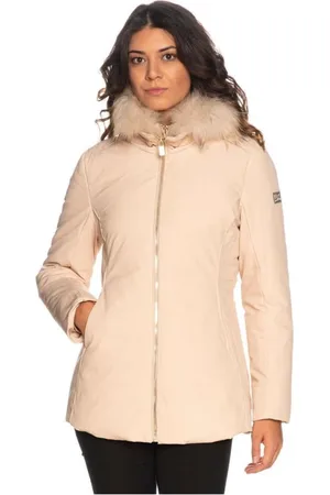 YES ZEE BY ESSENZA Jakke, Dame, , XL, Uld, Strækbar teknisk jakke med pels hætte