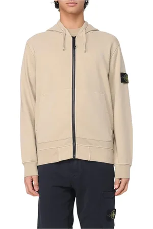 Stone Island Sweathshirts & Hoodies, Herre, , L, Bomuld, Sort ZipUp Hoodie til Mænd