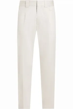 Dolce & Gabbana Bukser, Herre, , M, Slim-Cut Bukser med Skjult Lukning