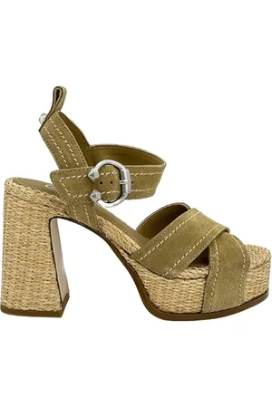 Ash Sko, Dame, Brun, 37 EU, Læder, Brun læder højhælet sandal