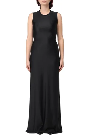 Marine Serre Kjole, Dame, Sort, S, Uld, Elegant Sort Maxi Kjole