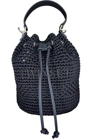 Twin-Set Taske, Dame, Sort, ONE SIZE, Sort spandtaske med naturligt design