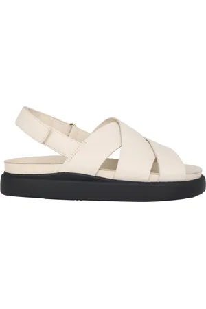 Clarks Sko, Dame, Hvid, 39 1/2 EU, Læder, Off Damesandal - Sommerkollektion