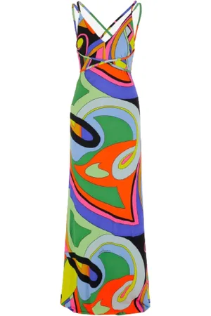 Moschino Kjole, Dame, Flerfarvet, S, Multifarvet Cut-Out Kjole