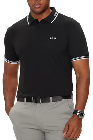 HUGO BOSS Top, Herre, Sort, S, Moderne Slim Fit Polo Skjorte