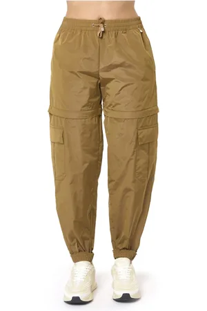 HERNO Bukser, Dame, Brun, XS, Polyester, Cargo Bukser i Kamel Taffeta