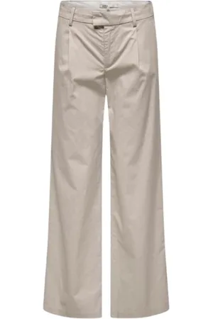 ONLY Bukser, Dame, , L, Uld, Elegant Wide-Leg Palazzo Bukser Kvinder
