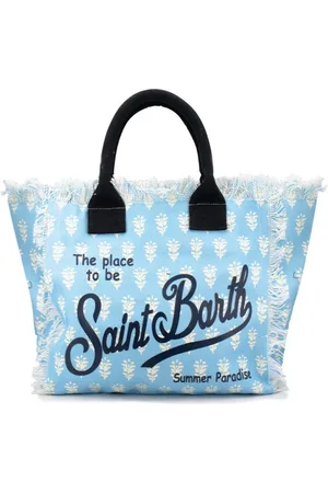 MC2 SAINT BARTH Taske, Dame, Blå, ONE SIZE, Bomuld, Kanvas Tote Taske