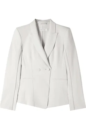 Patrizia Pepe Jakke, Dame, Hvid, M, Urban Chic Double Breasted Blazer