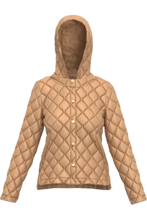 MARELLA Jakke, Dame, Brun, 2XL, Brun Letvægts Quiltet Hættejakke