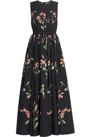 Giambattista Valli Kjole, Dame, Sort, M, Lang Sort Trykt Kjole