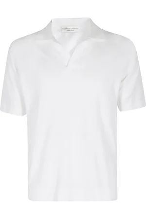 FILIPPO DE LAURENTIIS Top, Herre, Hvid, 4XL, Bomuld, Bomuld Skipper Polo Skjorte