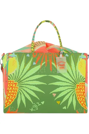 F**K Taske, Dame, Flerfarvet, ONE SIZE, Uld, Canvas Shopper Taske med Aftagelig Strop