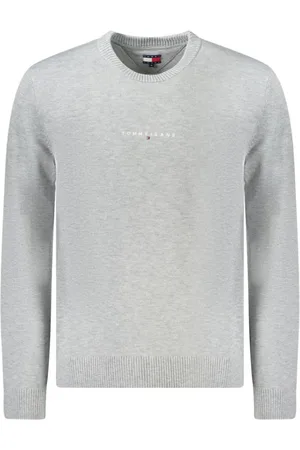 Tommy Hilfiger Strik, Herre, Grå, XL, Uld, Grå Uld Herre Sweater