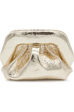 THEMOIRÈ Taske, Dame, Gul, ONE SIZE, Uld, Ananas Vegan Clutch med Spejleffekt