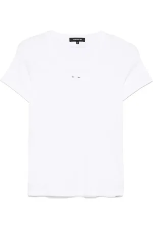 BARBARA BUI Top, Dame, Hvid, S, Ribbet Jersey T-shirt