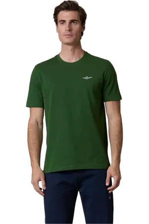 Aeronautica Militare Top, Herre, Grøn, M, Bomuld, Bomuld T-shirt