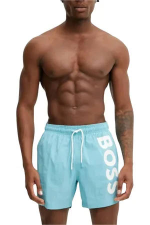HUGO BOSS Badetøj, Herre, Blå, 2XL, Uld, Justerbar svømmeboxer med hurtigtørrende stof