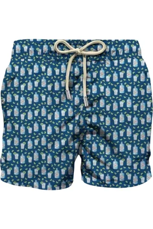 MC2 SAINT BARTH Badetøj, Herre, Flerfarvet, 2XL, Mænds Strand Shorts Micro Mønster