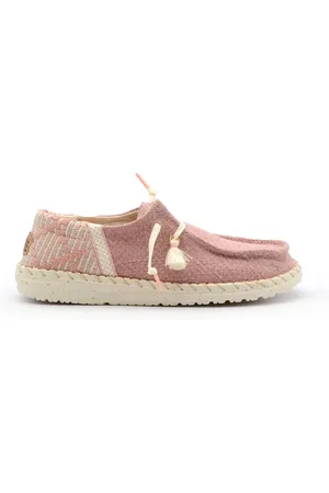 Hey dude Sko, Dame, Lyserød, 40 EU, Jute, Rosa flade sko med jute overdel