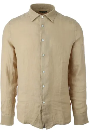 Peuterey Skjorte, Herre, , M, Linned, Linned langærmet sporty skjorte