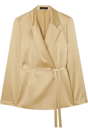 Joseph Jakke, Dame, , M, Satin, Silk Satin Ørken Sand Jakke