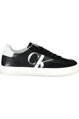 Calvin Klein Sko, Dame, Sort, 40 EU, Uld, Sorte Snøresko Med Kontrastdetaljer