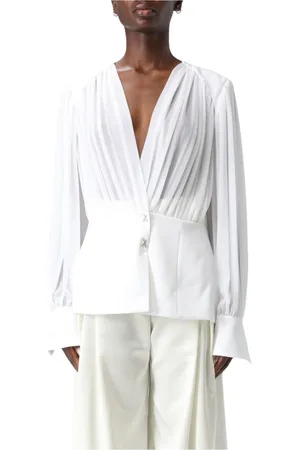 GENNY Bluser & Skjorter, Dame, Hvid, XS, Hvid Button-Up Skjorte, Elegant Stil