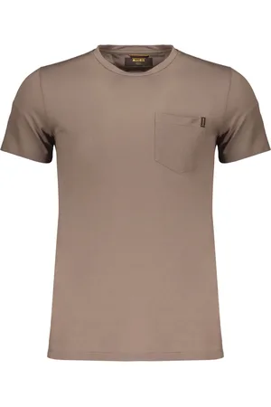 MOORER Top, Herre, Brun, 4XL, Bomuld, Lomme Bomuld T-shirt