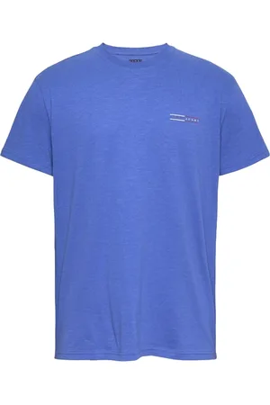 Tommy Hilfiger Top, Herre, Blå, L, Bomuld, Blå Logo Bomuld T-shirt