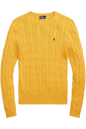 Ralph Lauren Strik, Dame, Gul, S, Pullover