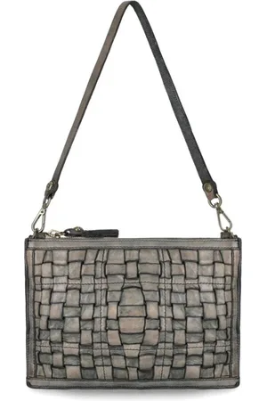 Campomaggi Taske, Dame, Grå, ONE SIZE, Bomuld, Grå Crossbody Taske med Logo Nitter